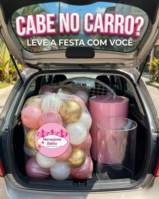 Kit Pegue e Monte Mariazinha Balões — Cabe no Carro